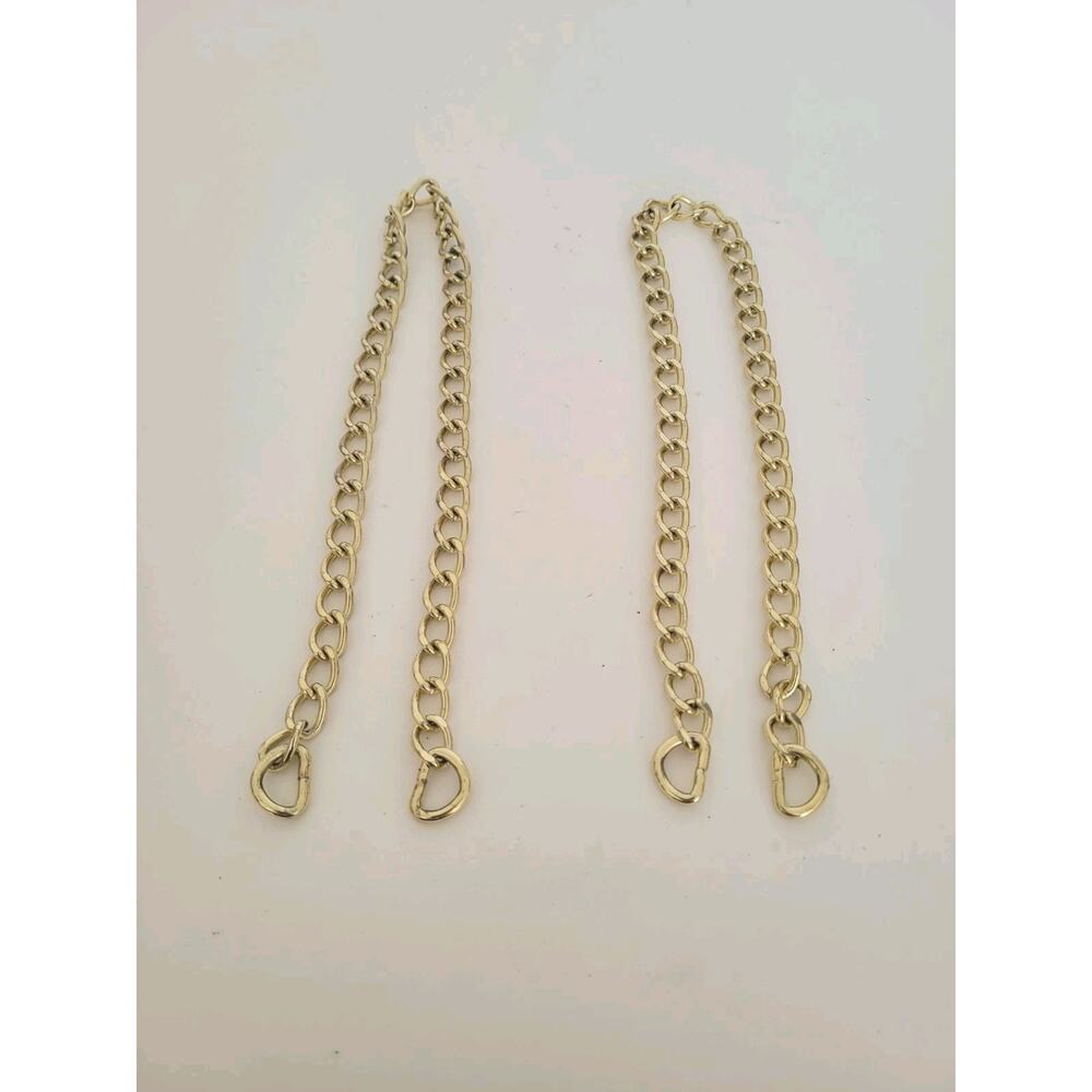 Unbranded Replacement Strap Set Of 2 Short Purse Bag‎ Gold Chain Metal 18" Long
